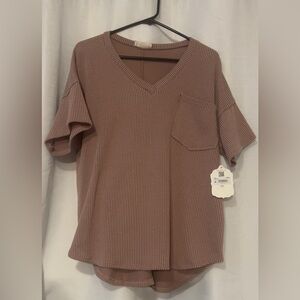 Altar’d State NWT Women’s Alessia Taupe Ribbed Tunic Size Small